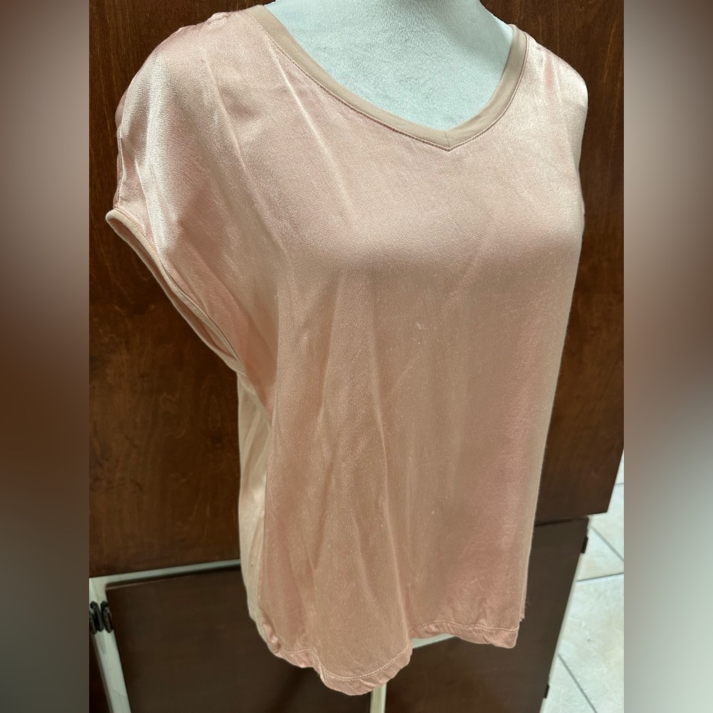 Elegant Pink Satin Blouse